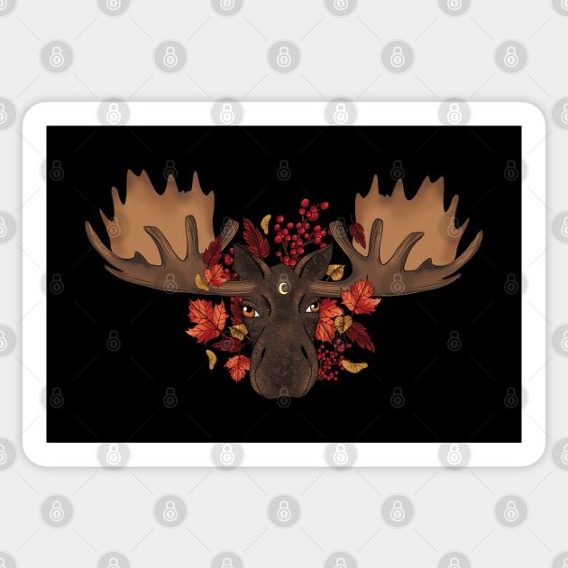 Moose Sticker by CréaTiff